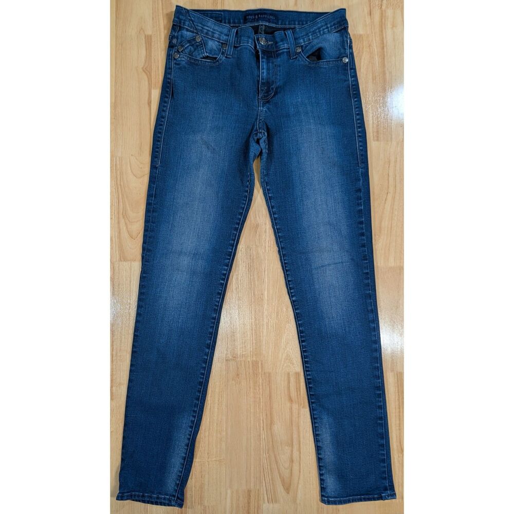 Rock & Republic Berlin Skinny Jeans Women's Size 10 – Mid Rise Stretch Denim